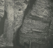 Photograph of under setting of south quay wall,  Blyth, Northumberland.