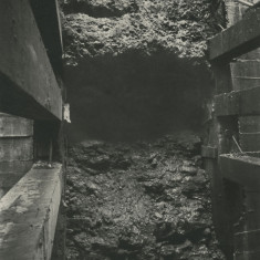 Photograph of under setting of South Quay wall, Blyth, Northumberland.