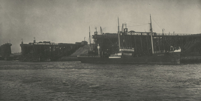 Photograph of shipping at North Eastern Railway  North Side Staithes Port of Blyth Northumberland