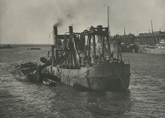 Photograph of Blyth Harbour Commissions Steam Hopper Dredger Cambois