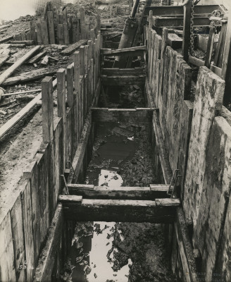 Photograph showing workings of harbour staiths 