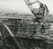 Photograph of superstructure of Crofton, Renfrew, Scotland.