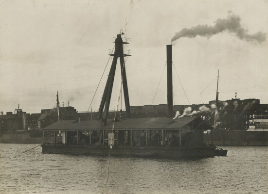 Photograph of steam dredger