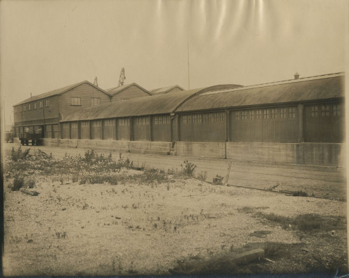 Photograph of warehouses, Blyth Harbour, Blyth, Northumberland.