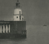 Photograph of lighthouse, Blyth Harbour, Blyth, Northumberland.