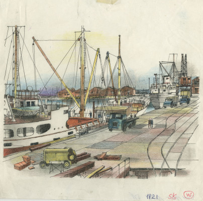 Smiths print of Blyth Harbour