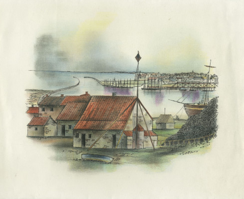 Smiths print of Blyth Harbour