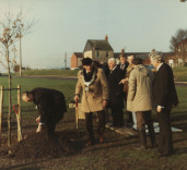 Photograph of tree planting ceremony, Blyth, Northumberland.