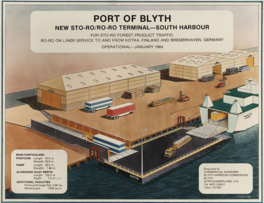 Photograph of  advertisement for Port of Blyth