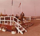 Photograph of official opening of Terminal, Blyth Harbour, Blyth, Northumberland.