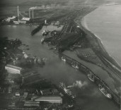 Aerial photograph of Blyth Harbour, Blyth, Northumberland.