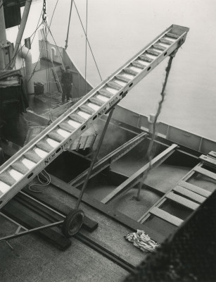 Photograph of loading of a ship