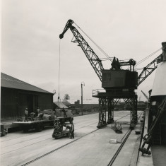 Photograph of dockside operations, Blyth Harbour, Blyth, Northumberland.