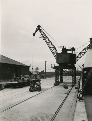 Photograph of dockside operations